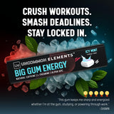 Archived _ BIG GUM ENERGY & FOCUS - Icy Mint - 75 Pieces