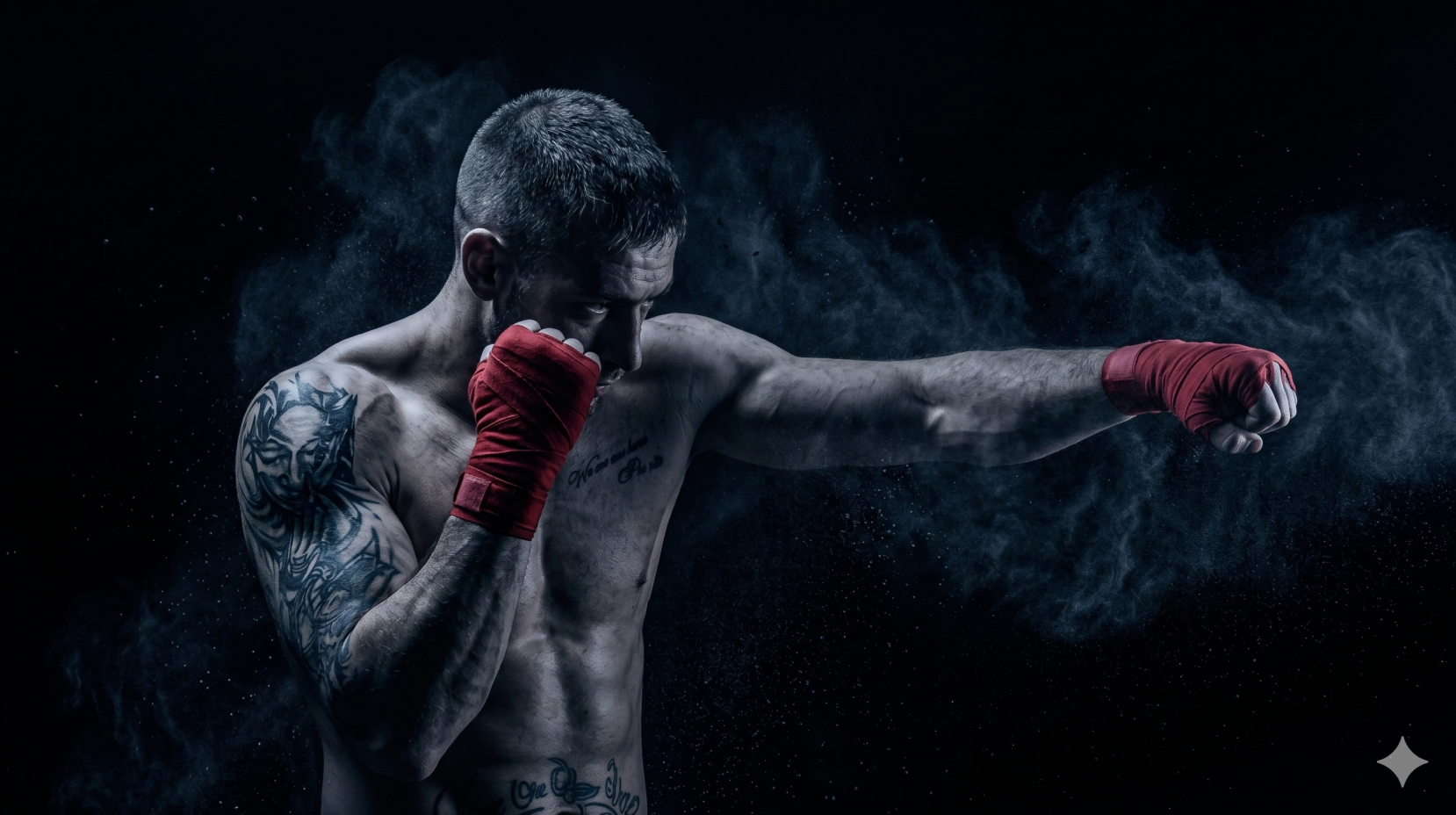 MMA fighter training