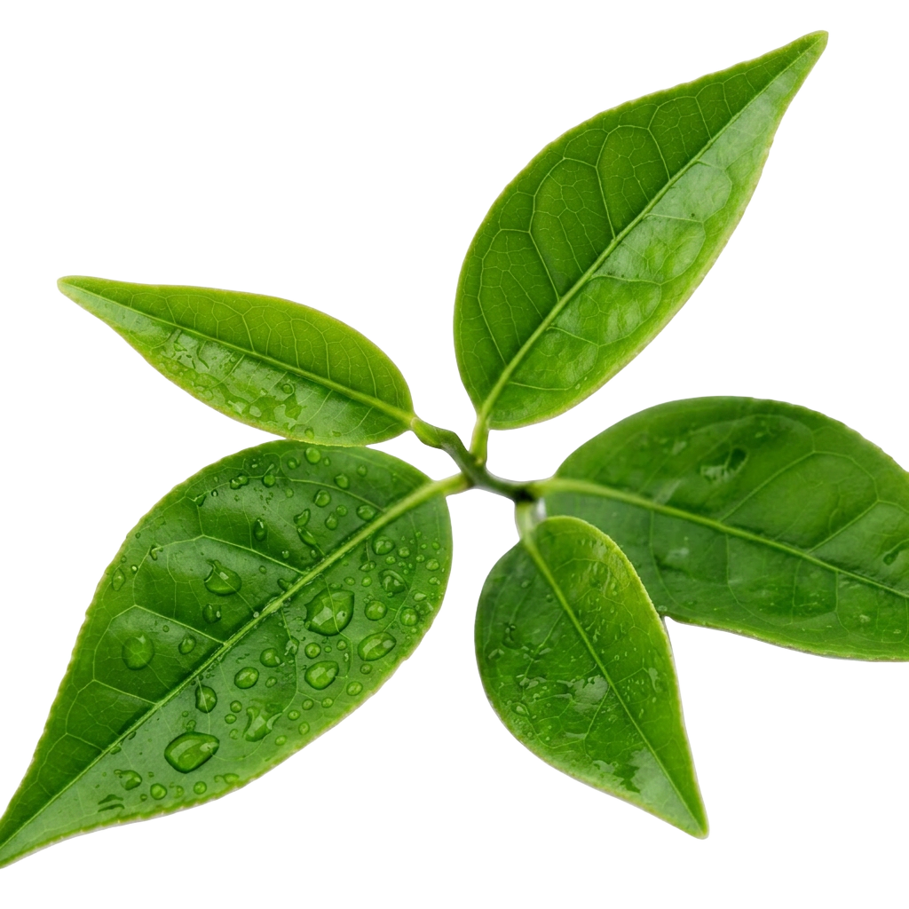 Green tea leaves